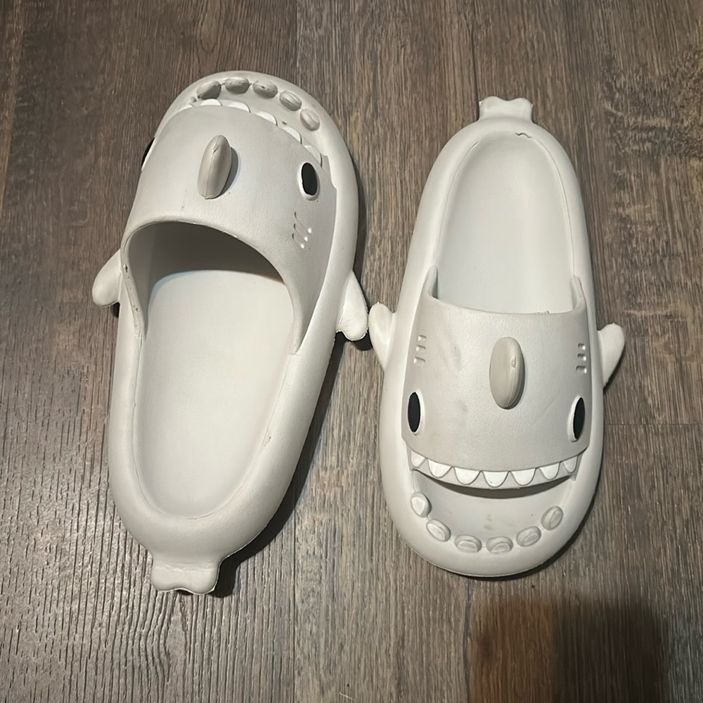 Shark slides.  Light grey